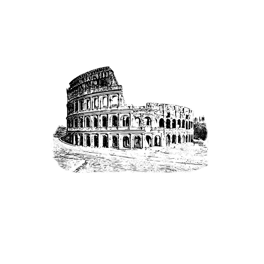 Roman Colosseum. Digital Art by Tom Hill - Pixels