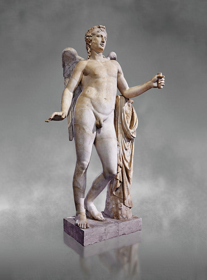 Roman Eros Statue - The Genie of Borghese - Louvre Museum Paris Photograph by Paul E Williams