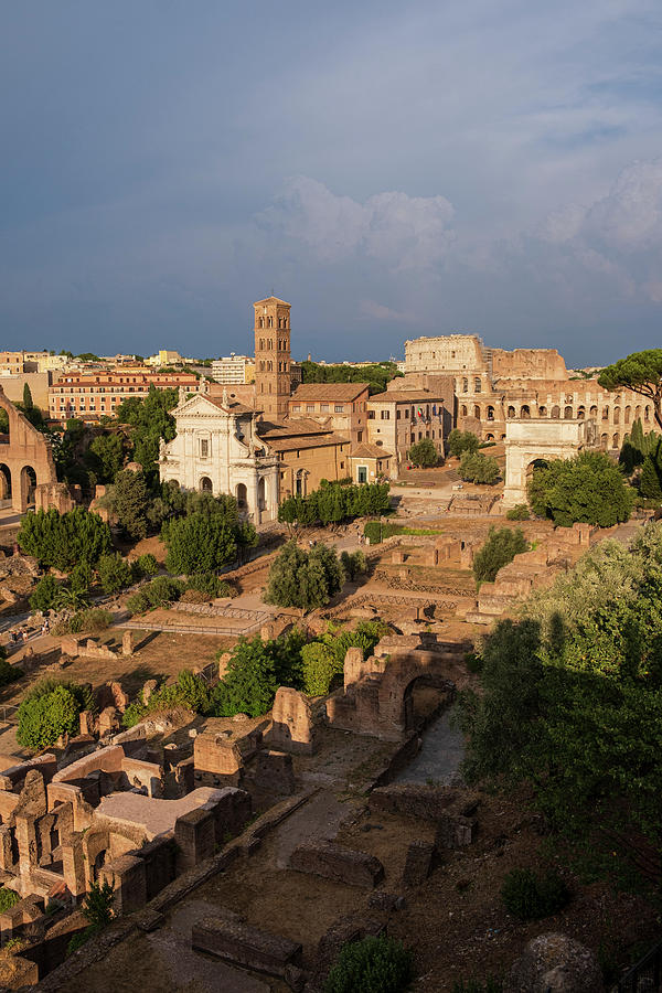Roman Forum And Colosseum Photograph
