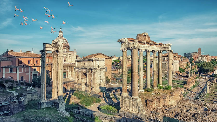 Architecture Photograph - Roman Forum by Manjik Pictures