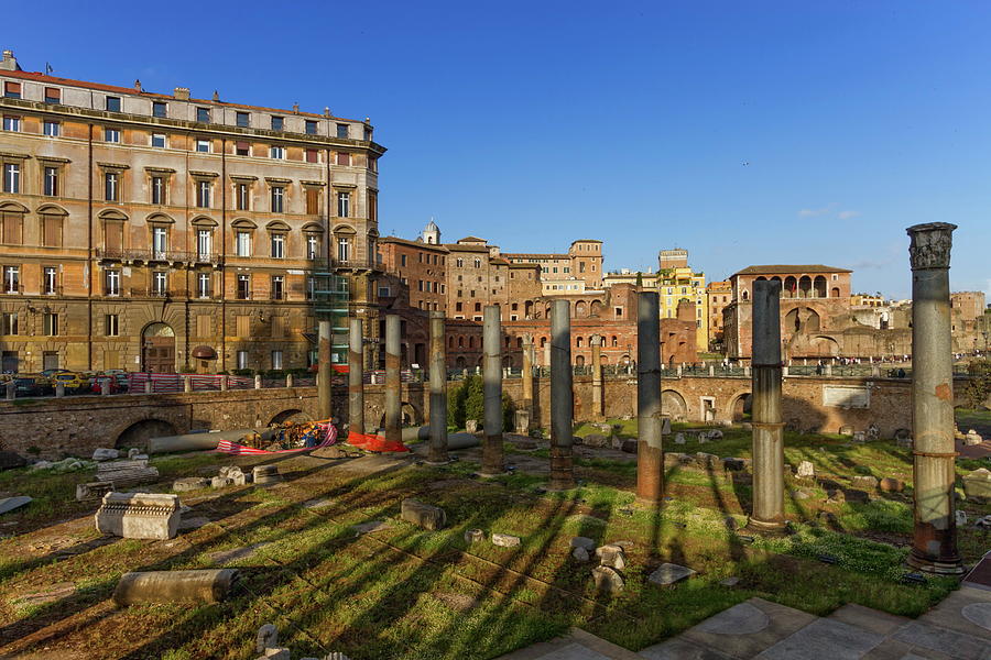 Roman forum with columns in Roma, Italy Photograph by Elenarts - Elena Duvernay photo