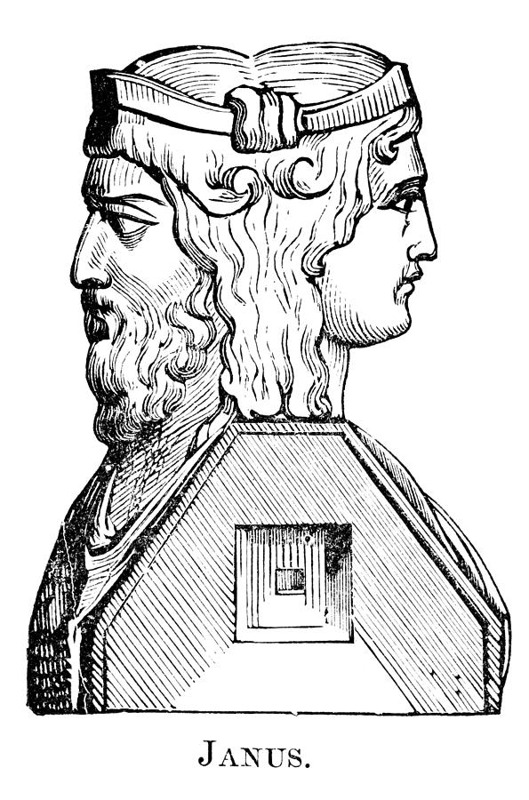 Roman God Janus Drawing by Traveler1116