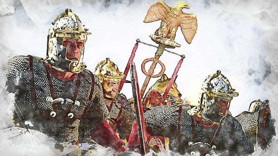 Roman legion in battle, 04 Painting by AM FineArtPrints