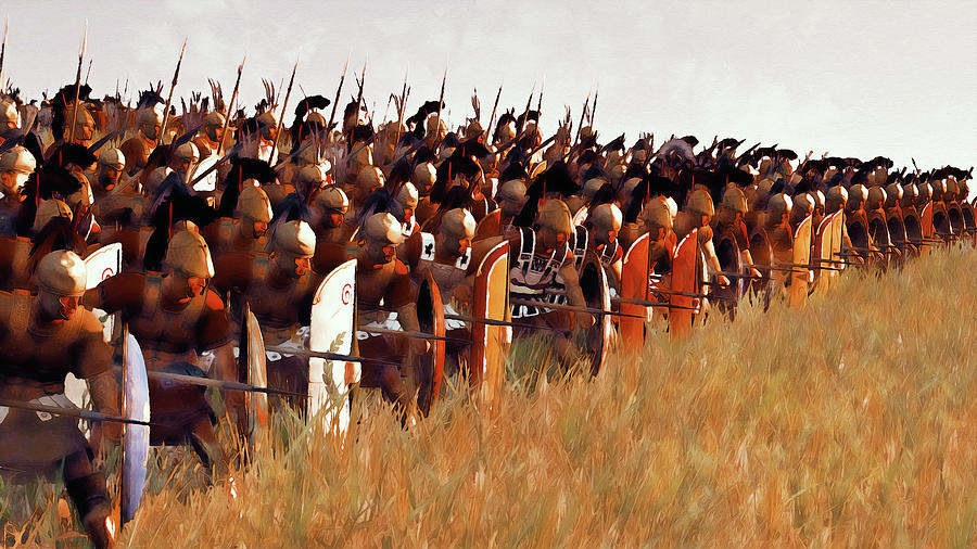 Roman legion in battle, 05 Painting by AM FineArtPrints