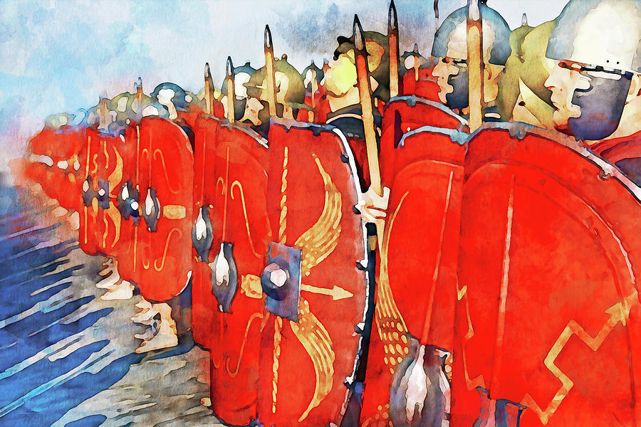 Roman legion in battle, 07 Painting by AM FineArtPrints