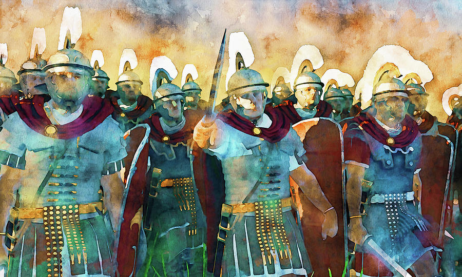 Roman legion in battle, 08 Painting by AM FineArtPrints