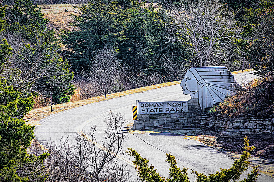 Roman Nose State Park Entrance Photograph by Debra Martz