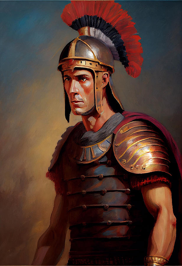 roman soldier oil painting in the style of Erni by Asar Studios Digital ...