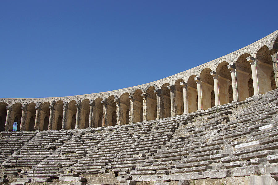 Roman theatre Aspendos Photograph by Steve Estvanik