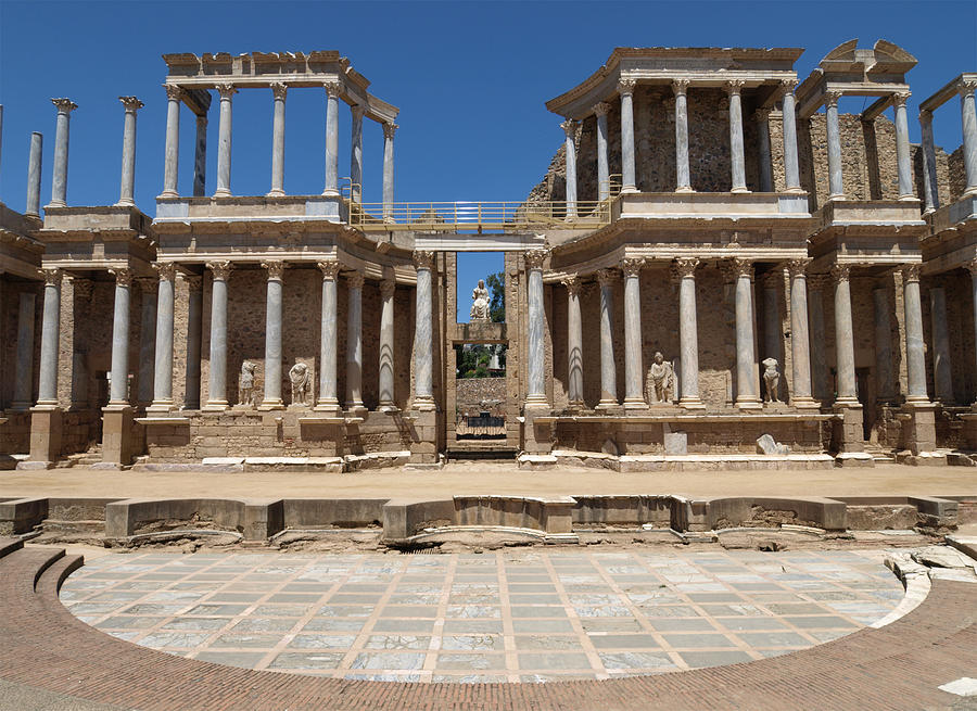 Roman Theatre at Merida, Spain Photograph by Gannet77
