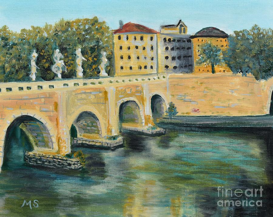 Roman Viaduct Painting by Monika Shepherdson