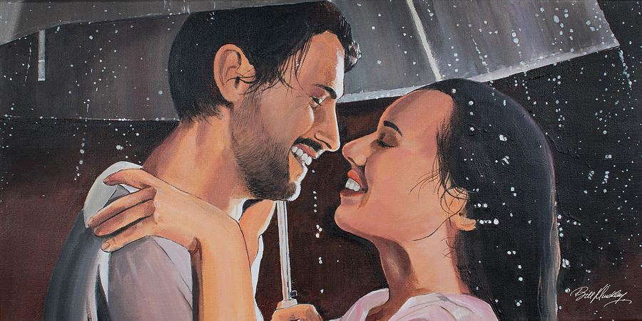 Romance in the Rain Painting by Bill Dunkley
