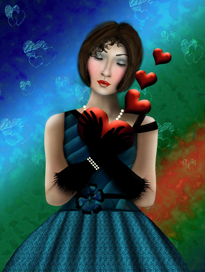 Heart Digital Art - Romance by Katy Breen