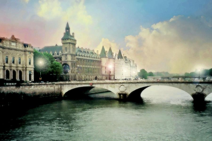 Sunset Photograph - Romance on the Seine by Diana Angstadt