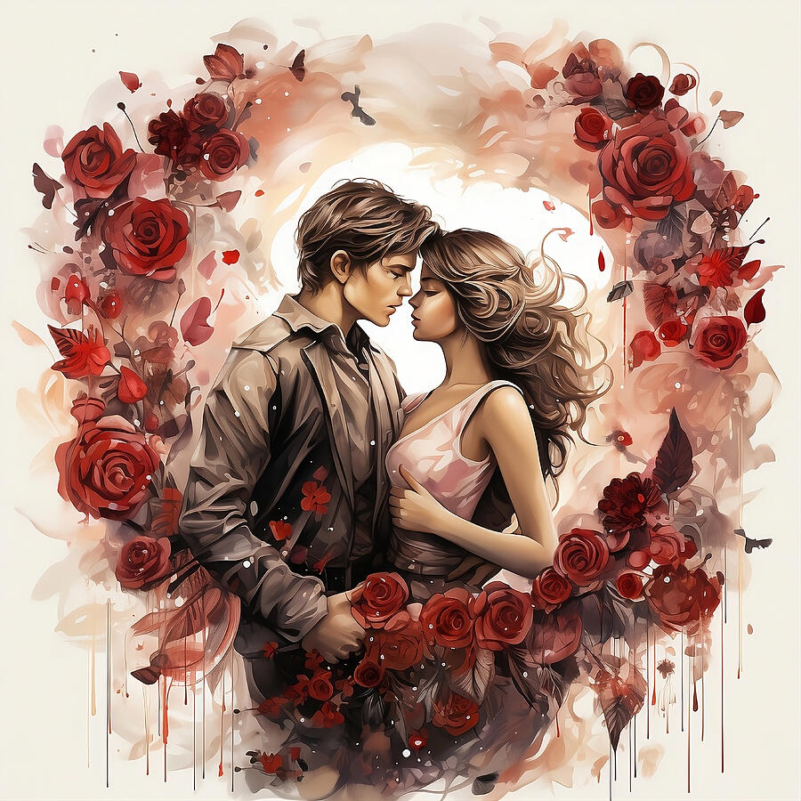 Rose Digital Art - Romance by TwoMoons AndSun