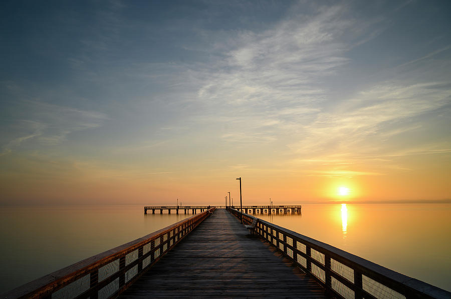 Romancoke Pier Sunrise #2 Photograph by Rodger Crossman - Fine Art America