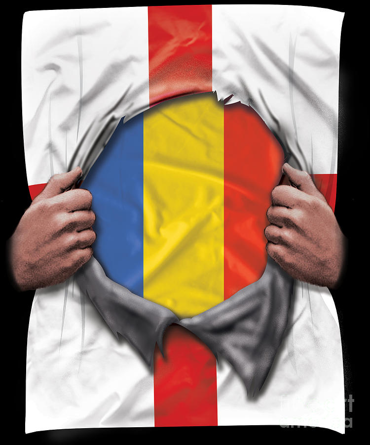 Romania Flag English Flag Ripped Digital Art by Jose O - Fine Art America
