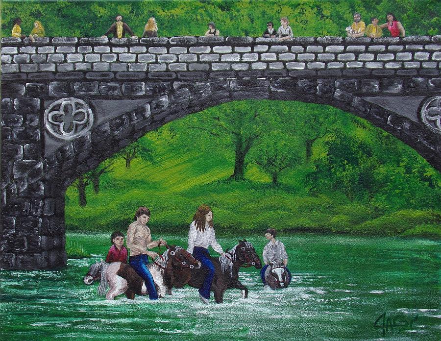 Romanichal Ponies On The River Eden Painting by The GYPSY