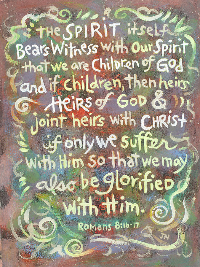 St. Paul Painting - Romans 8 We Are Children of God by Jen Norton