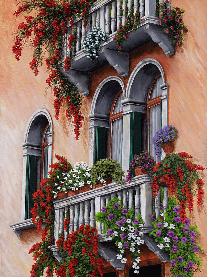 Romantic Balconies Painting