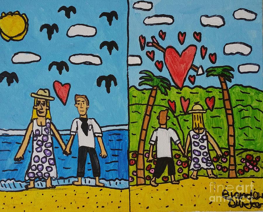 Beach Painting - Romantic Beach by Brandon Drucker