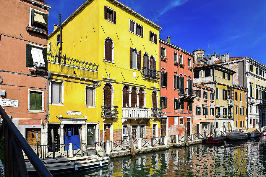 Romantic Colorful Venice Waterway On A Sunny Afternoon Photograph