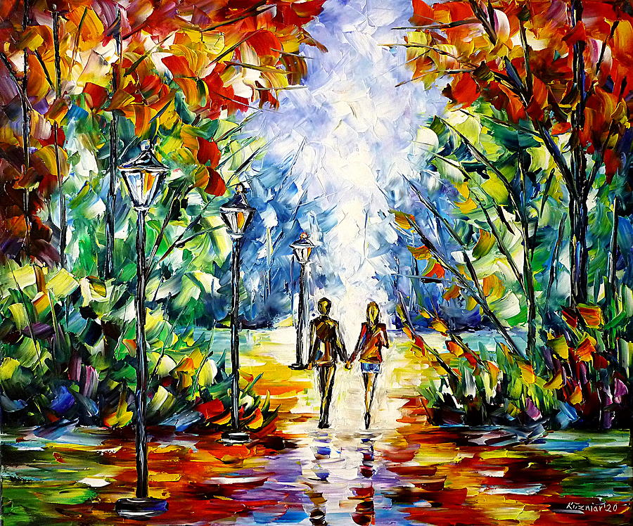 Romantic Day Painting by Mirek Kuzniar