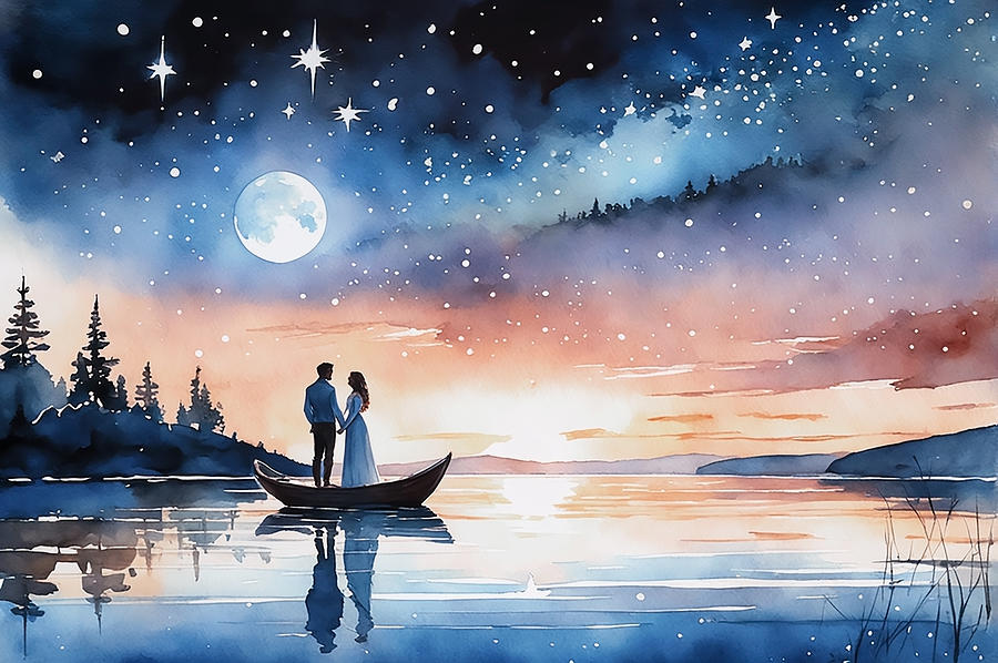 Romantic Night Digital Art