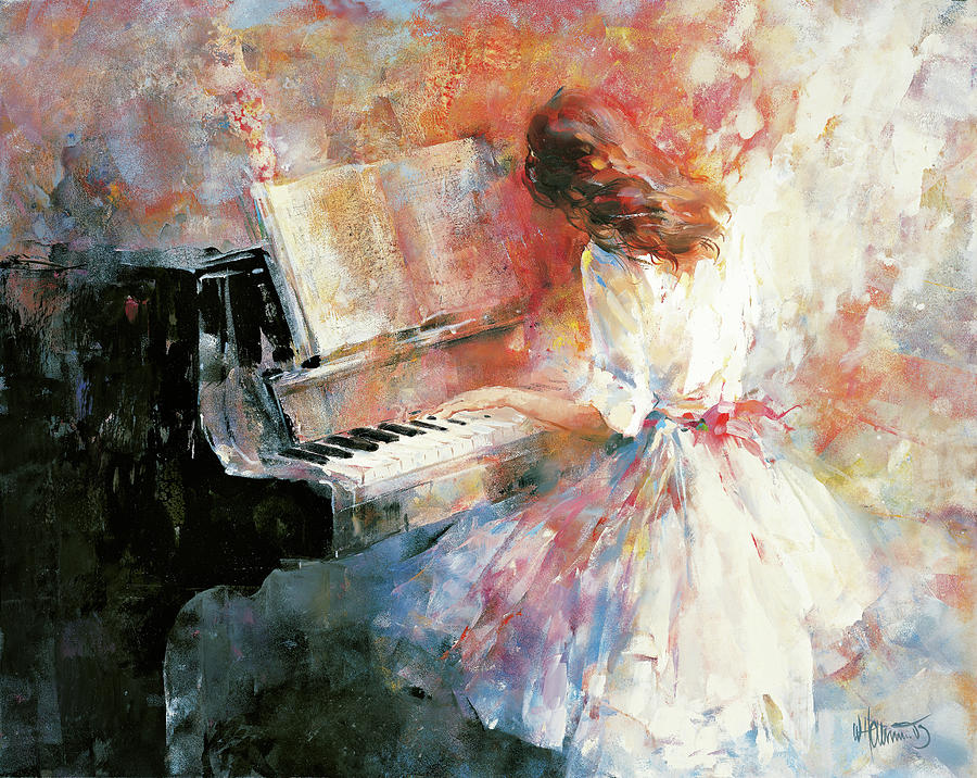 Romantic rhythm Painting by Willem Haenraets | Fine Art America