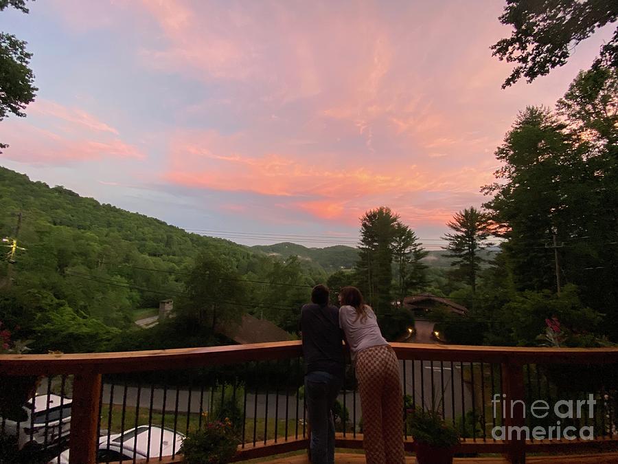 Sunset at Hound Ears Club in Blue Ridge Mountains, Boone, North Carolina Photograph by Catherine Ludwig Donleycott