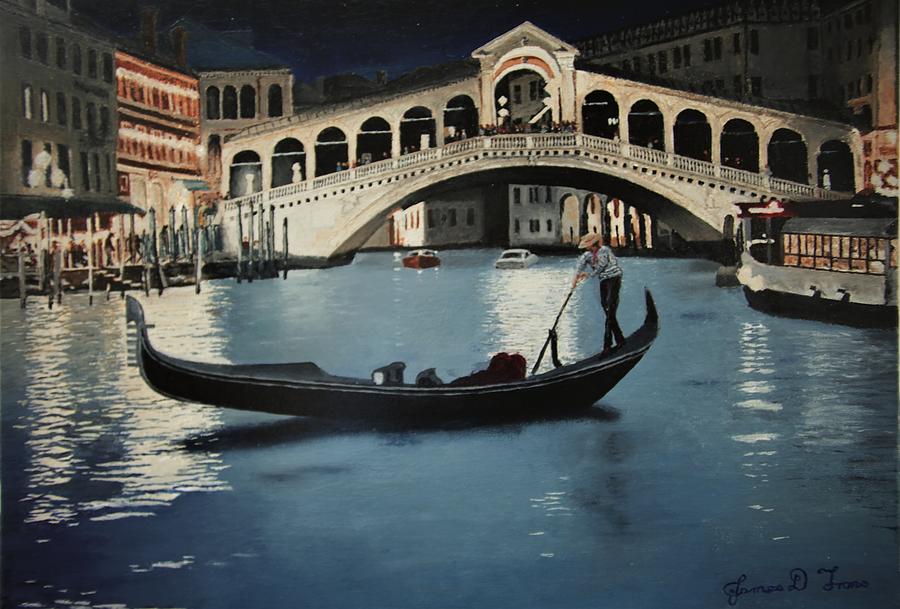 Romantic Venice Painting by James Irons