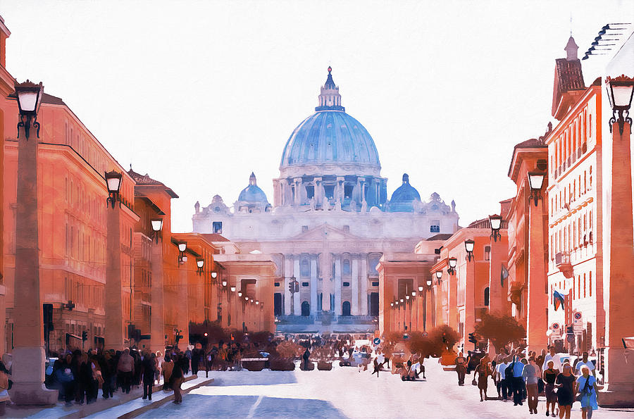 Rome and the Vatican City - 23 Painting by AM FineArtPrints