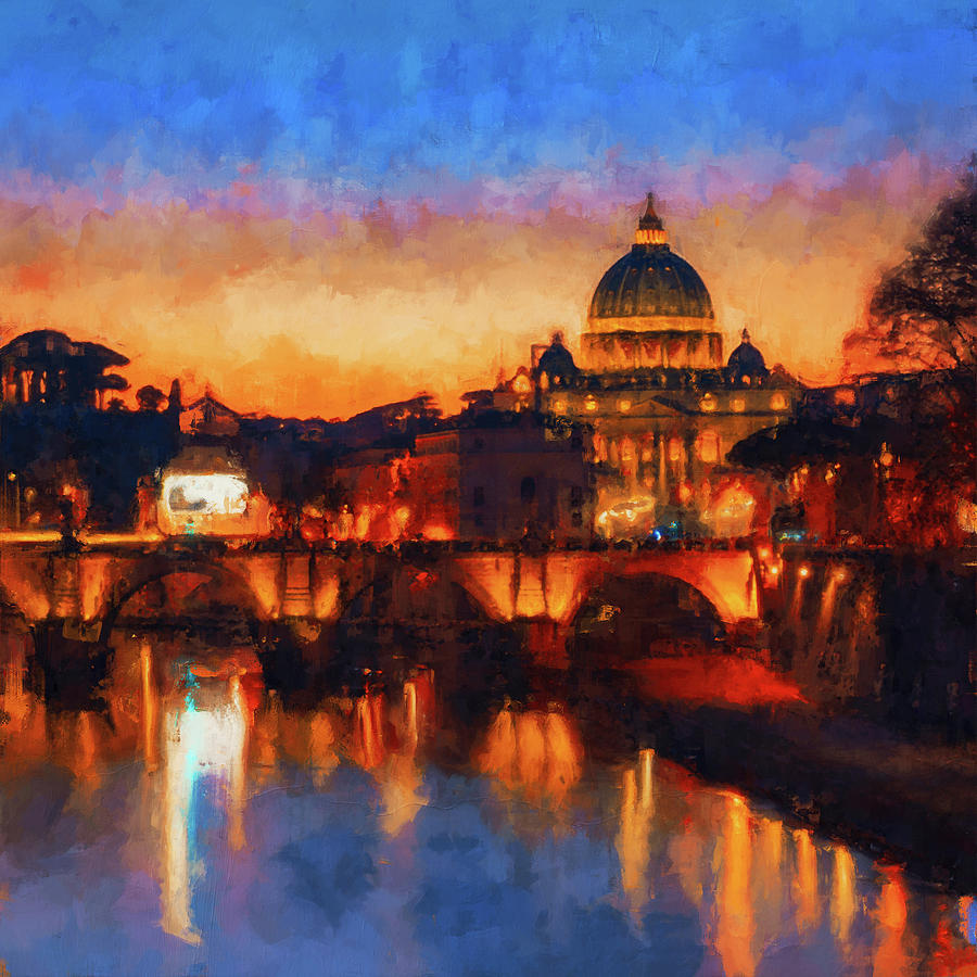 Rome and the Vatican City - 25 Painting by AM FineArtPrints