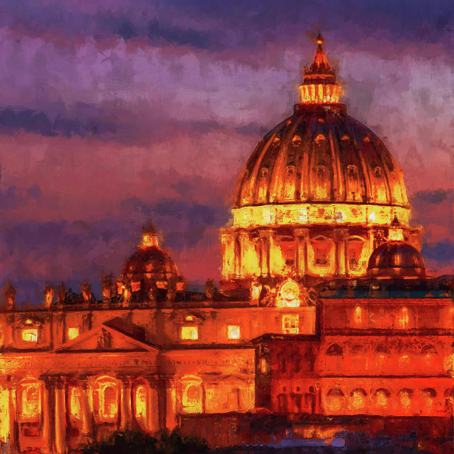 Rome and the Vatican City - 26 Painting by AM FineArtPrints