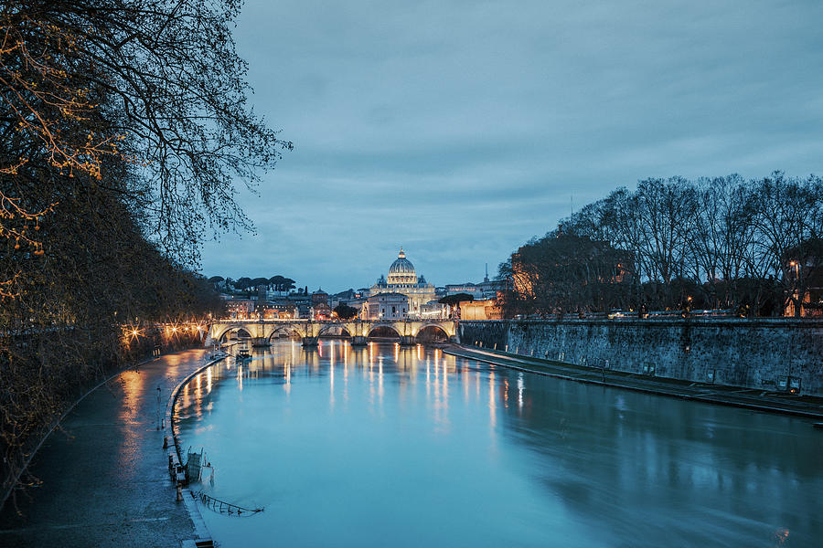 Rome and Vatican at dawn Photograph by Benoit Bruchez