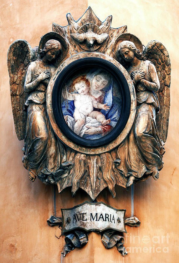 Rome Angels Watching Over Mary and Baby Jesus in Italy Photograph by John Rizzuto