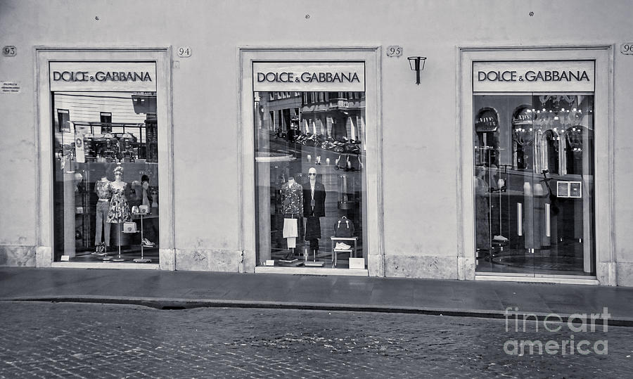 Rome Bw - Dolce and Gabbana Store in Piazza di Spagna Photograph by Stefano Senise