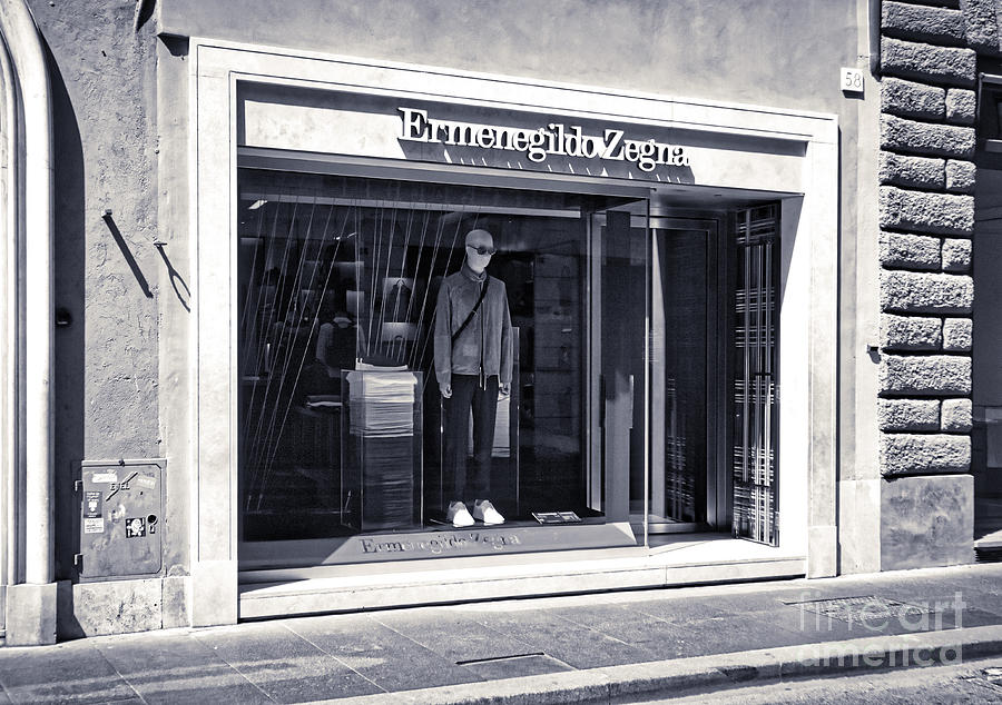 Rome Bw - Ermenegildo Zegna Menswear Store in Via dei Condotti Photograph by Stefano Senise