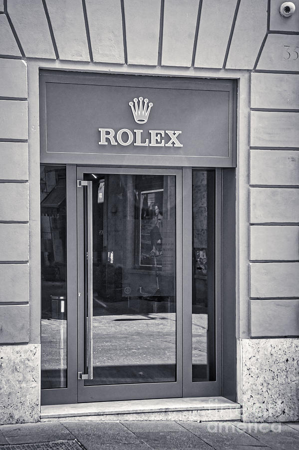 Rome Bw - Rolex Store in Piazza di Spagna Photograph by Stefano Senise
