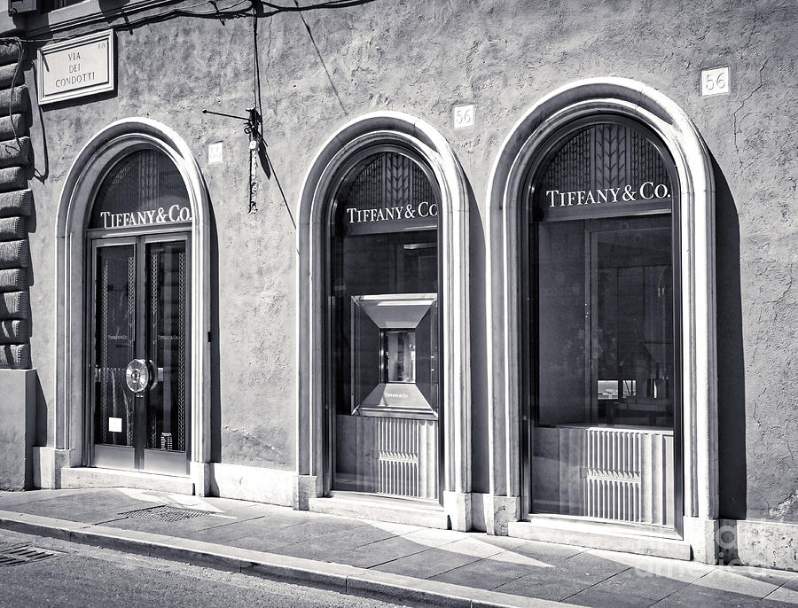 Rome Bw - Tiffany Store in Via dei Condotti Photograph by Stefano Senise