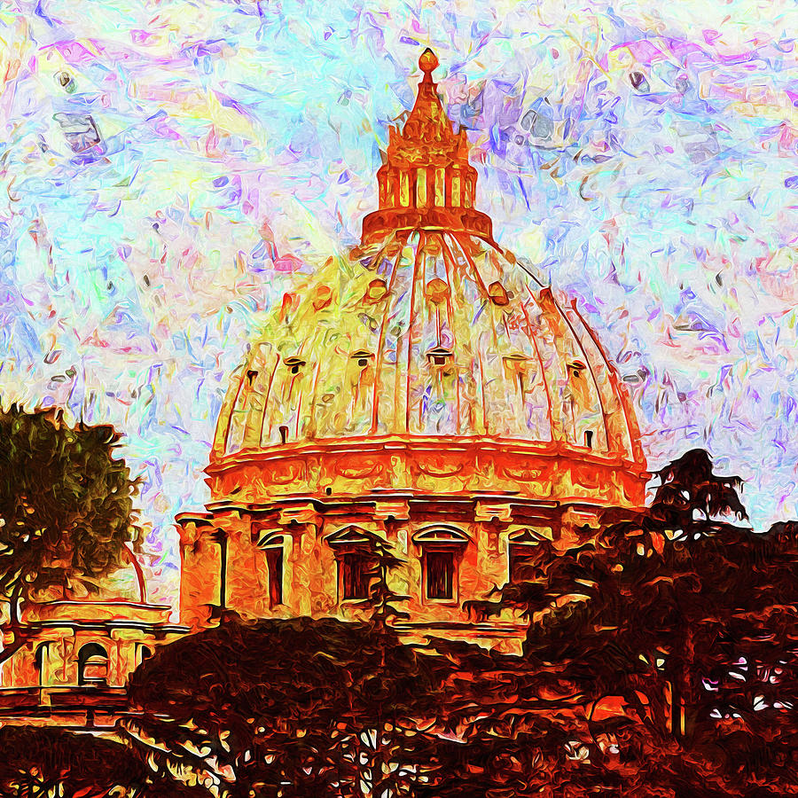 Rome Cityscape - 11 Painting by AM FineArtPrints