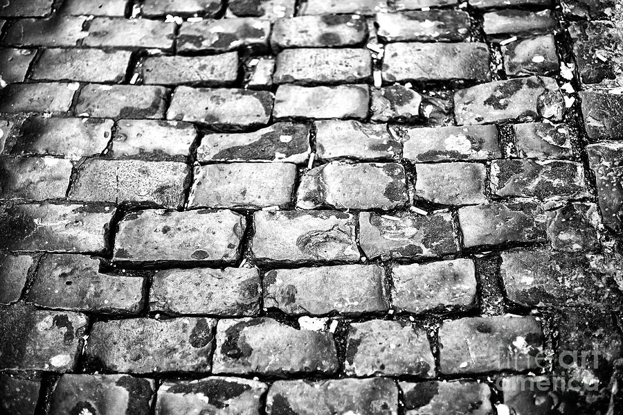 Rome Cobblestone Details in Italy Photograph by John Rizzuto