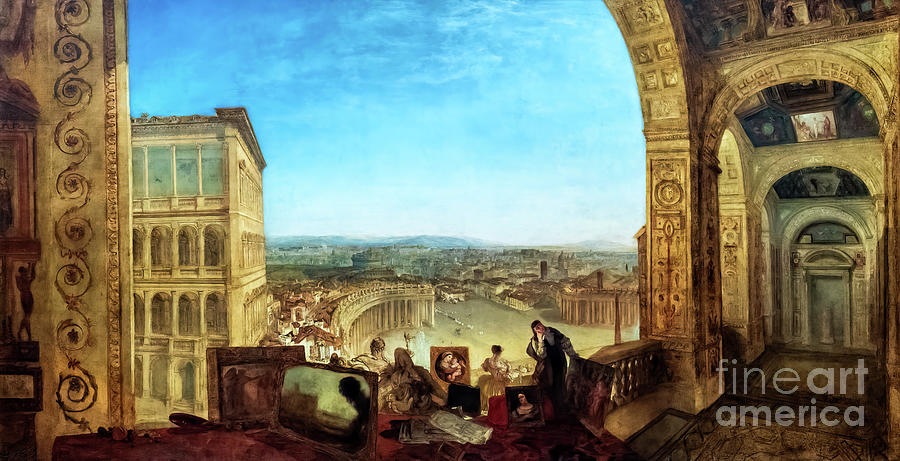 Rome from the Vatican by JMW Turner 1820 Painting by JMW Turner