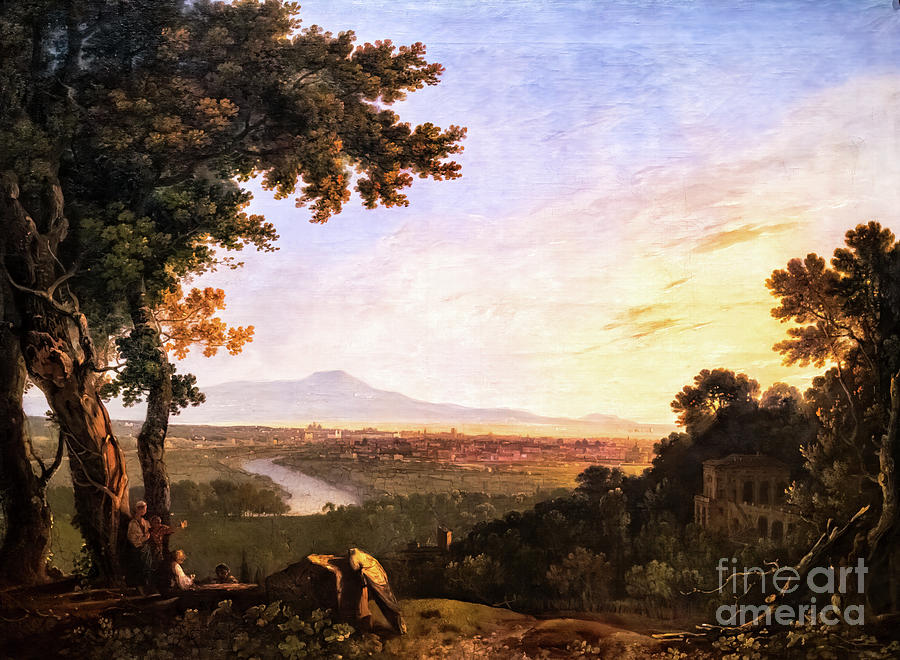 Rome from the Villa Madama by Richard Wilson 1765 Painting by Richard Wilson