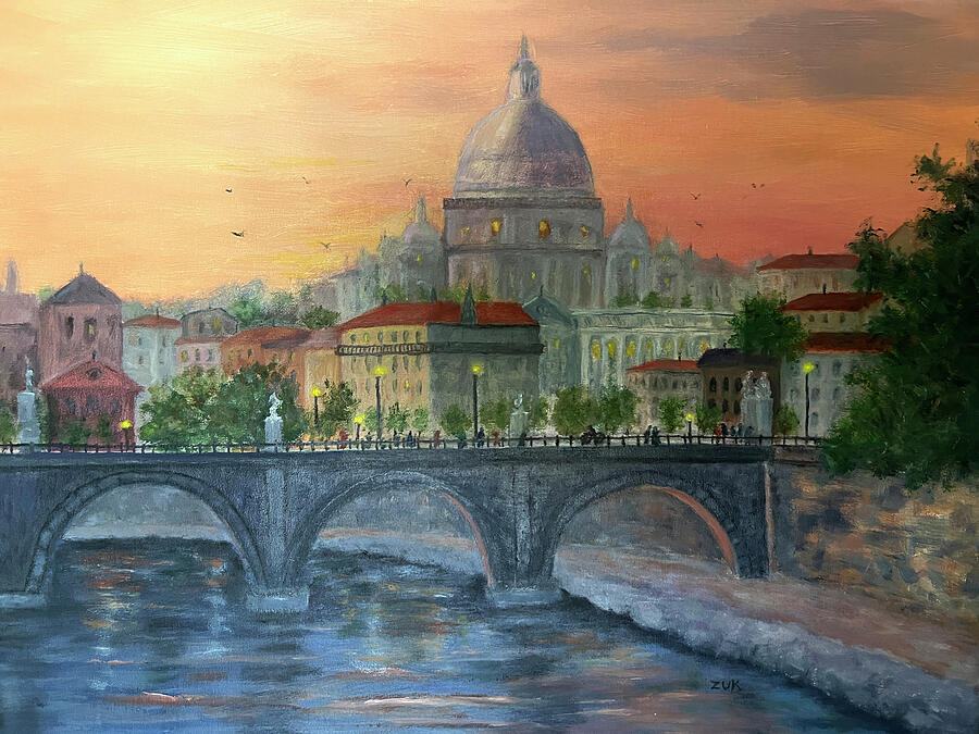 Rome Golden Hour Painting by Karen Zuk Rosenblatt Rome Golden Hour Painting by Karen Zuk Rosenblatt