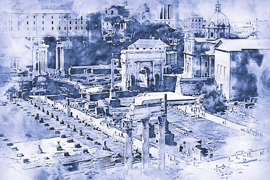 Rome Imperial Fora - 12 Painting