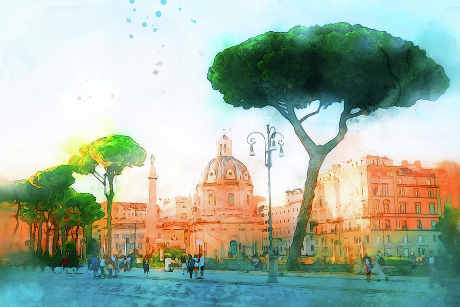 Rome Imperial Fora - 14 Painting by AM FineArtPrints