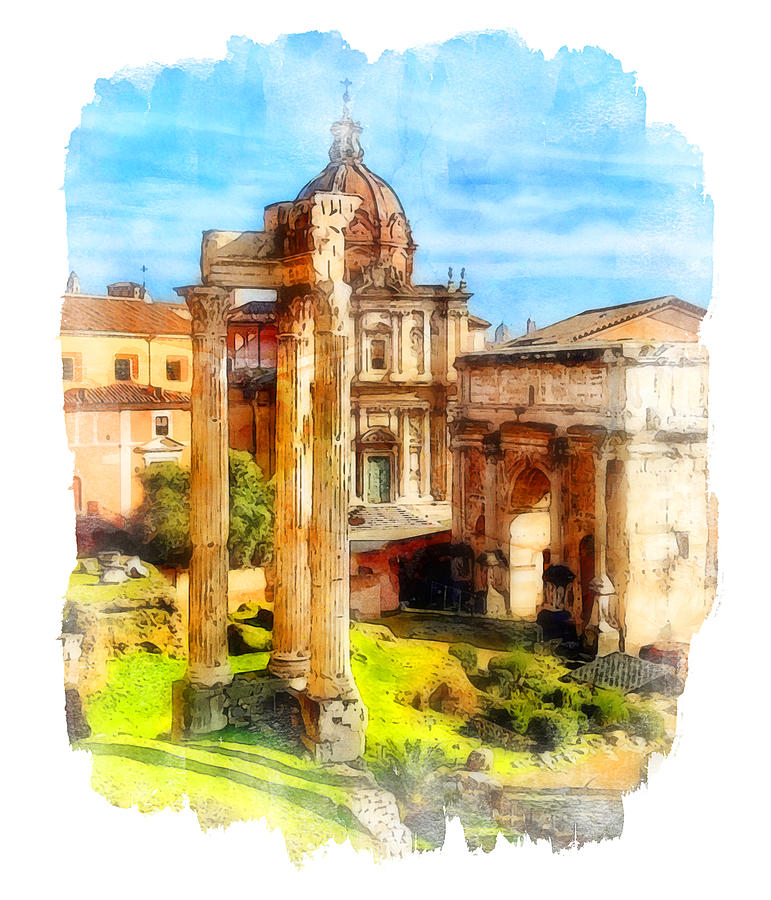 Rome Imperial Fora - 18 Painting by AM FineArtPrints