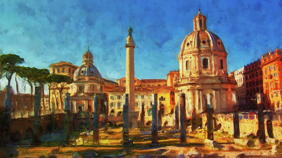 Rome Imperial Fora - 21 Painting by AM FineArtPrints