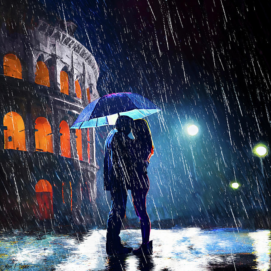 Rome In The Rain Mixed Media by Mark Tisdale